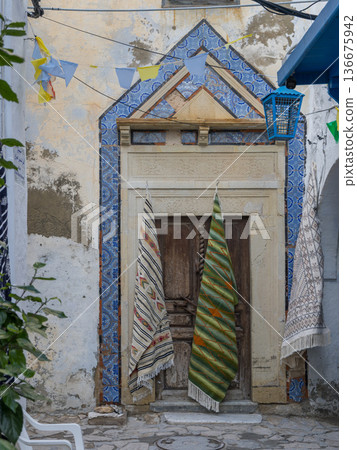 Timeless Echoes: A Walk Through Hammamets Winter Medina 136675942
