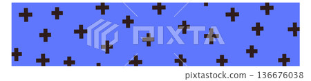 Sticky tape adhesive stripe with blue star pattern 136676038
