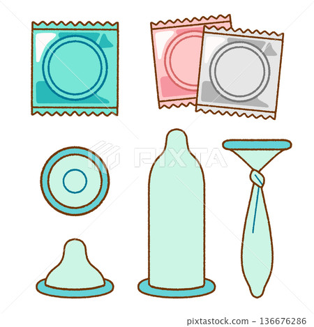 性教育 | 保險套圖示（避孕與性傳染病預防） 136676286