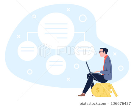 Financial cost analysis. Business money methodology concept 136676427
