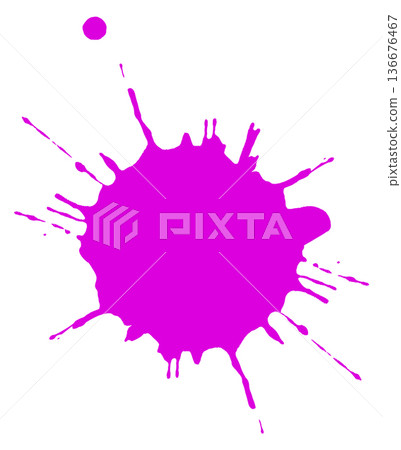 Color ink stain. Paint spray splash logo 136676467