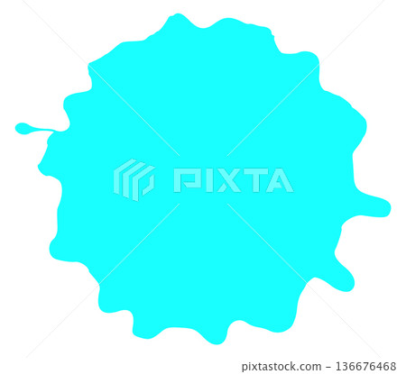 Stain shape. Paint spot. Blue ink splash 136676468