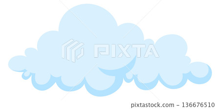 Sky cloud icon. Cartoon blue weather symbol 136676510
