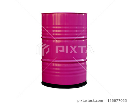 pink barrel isolated on white background 136677033
