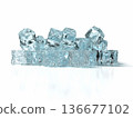 堆疊冰的逼真3D插圖 136677102