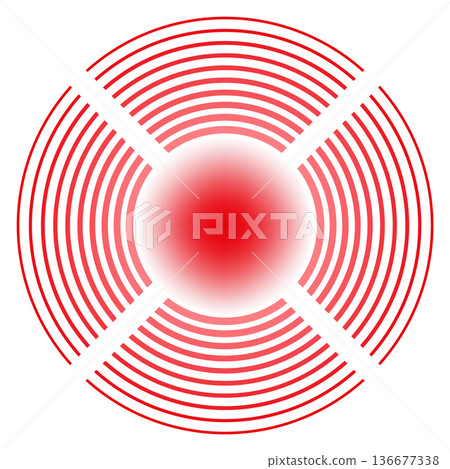Red monitor signal. Ripple effect detection system 136677338