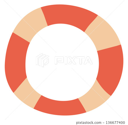 Lifesaver belt color icon. Ship buoy. Marine symbol Lifesaver belt color icon. Ship buoy. Marine symbol 136677400