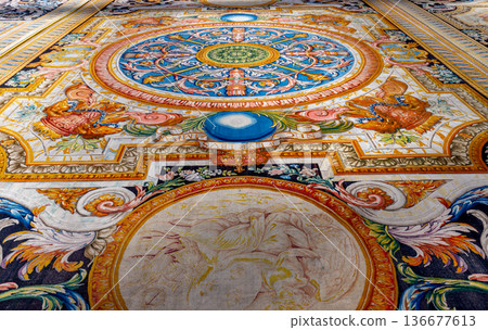 Woven carpet for french king Louis XIV, Paris, France 136677613