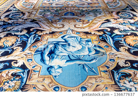 Woven carpet for french king Louis XIV, Paris, France Woven carpet for french king Louis XIV, Paris, France 136677637