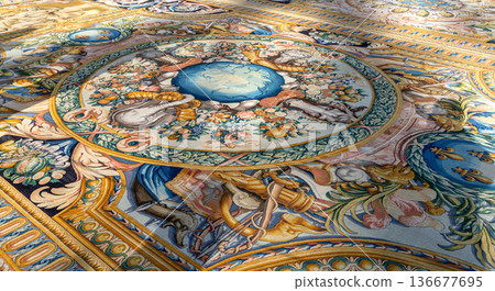 Woven carpet for french king Louis XIV, Paris, France Woven carpet for french king Louis XIV, Paris, France 136677695