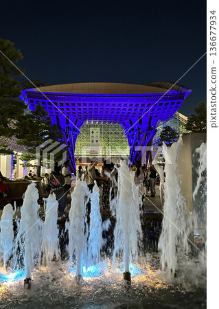 Kanazawa City, Ishikawa Prefecture: Illumination of Kanazawa Station Kanazawa City, Ishikawa Prefecture: Illumination of Kanazawa Station 136677934