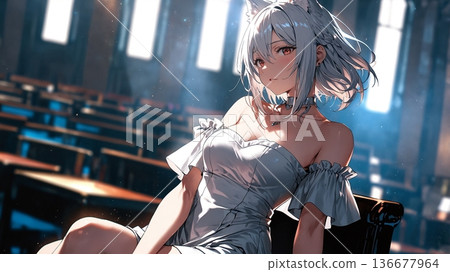 Beautiful wolf girl Beautiful wolf girl 136677964