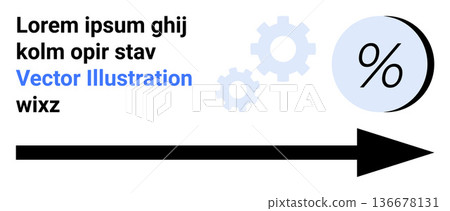 Business automation, workflow optimization, financial analysis, process improvement, productivity, decision making. Gears, percentage symbol and arrow . Business process and workflow optimization Business automation, workflow optimization, financial analysis, process improvement, productivity, decision making. Gears, percentage symbol and arrow . Business process and workflow optimization 136678131