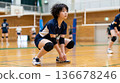 Volleyball club members practicing 136678246