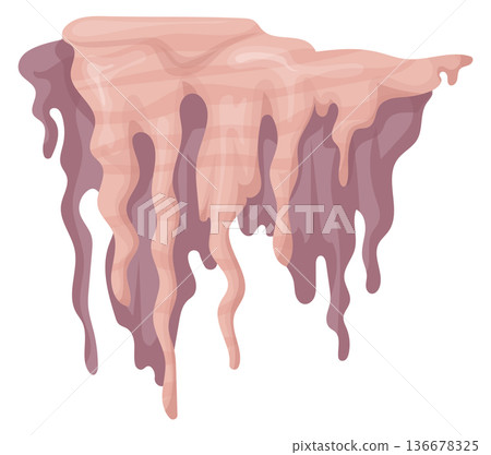 Stone stalactite icon. Cartoon nature mineral rock Stone stalactite icon. Cartoon nature mineral rock 136678325