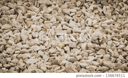 Pattern texture brown stones pebbles 136678511