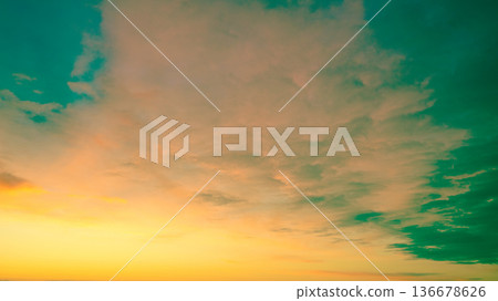 Colorful cloudy sky at sunset. Sky texture, abstract nature background. Gradient color Colorful cloudy sky at sunset. Sky texture, abstract nature background. Gradient color 136678626