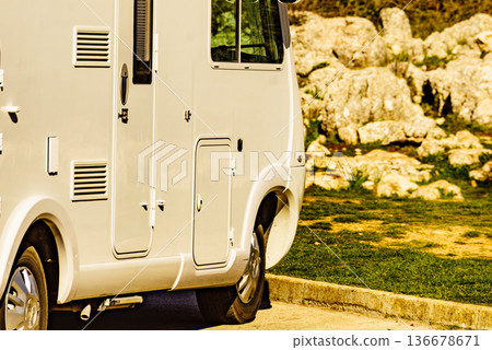 Caravan in Torcal de Antequera, Spain 136678671