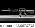 Studio photograph of a rifle 136678732