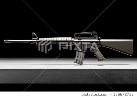 Studio photograph of a rifle Studio photograph of a rifle 136678732