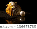 pearl in a shell. beautiful shooting 136678735