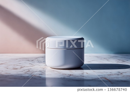 Minimalist skincare product on marble surface Minimalist skincare product on marble surface 136678740
