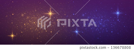 Glittering stardust particles creating a cosmic background 136678808