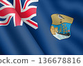 Saint Helena waving flag illustration 136678816