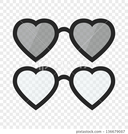 Flat Heart Shaped Glasses Icon Set Isolated, Vector Illustration. Love Eyewear Frames. Romantic Valentine Accessory Symbol. Cute Fashion Spectacles Flat Heart Shaped Glasses Icon Set Isolated, Vector Illustration. Love Eyewear Frames. Romantic Valentine Accessory Symbol. Cute Fashion Spectacles 136679087