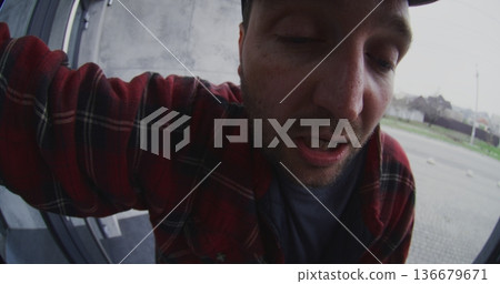 Disoriented, Intoxicated Male With Marginal Appearance Rings Smart Doorbell Disoriented, Intoxicated Male With Marginal Appearance Rings Smart Doorbell 136679671