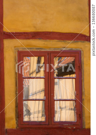 Window of houses in Helsingor in spring 2015 Window of houses in Helsingor in spring 2015 136680087