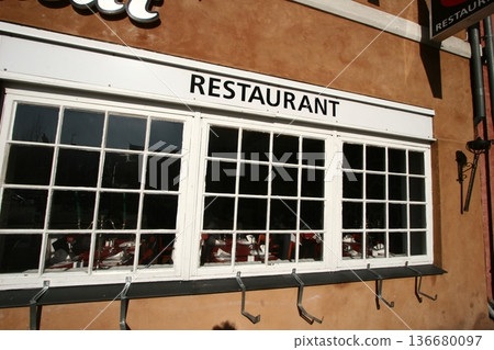 Street sceneries in Helsingor pedestrian streets 136680097