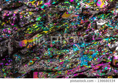 Macro mineral stone Carborundum on white background Macro mineral stone Carborundum on white background 136680334