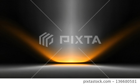 Illuminated Space With Dark Background and Light Effect at an Indoor Location 136680581