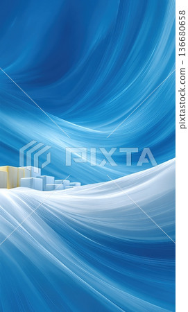 Flow of Logistics With Packages Moving in a Blue Abstract Space Showing Smooth Motion and Movement Flow of Logistics With Packages Moving in a Blue Abstract Space Showing Smooth Motion and Movement 136680658