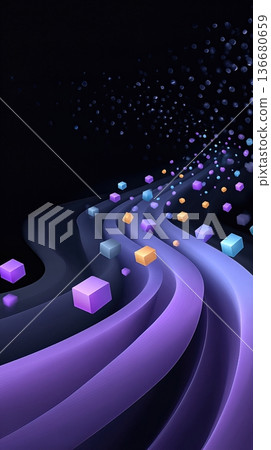 Abstract Design of Packages Moving Smoothly in a Dark Logistics Flow Concept Abstract Design of Packages Moving Smoothly in a Dark Logistics Flow Concept 136680659
