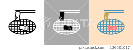 烤肉圖示 烤肉圖示 136681017