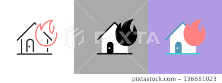 火圖標 火圖標 136681023