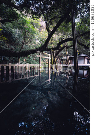 Kashima Shrine, Mitarai Pond and Torii Gate Reflection 136681053