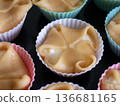 Sofioni pastry, showcasing the delicate folds and smooth texture, is ready before baking. Traditional treat 136681165