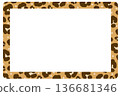 Brown leopard print frame 136681346