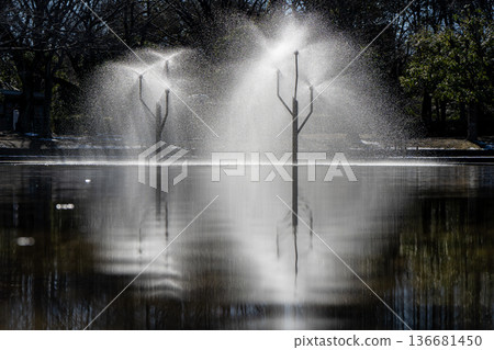Funabashi Andersen Park Winter Fountain 136681450