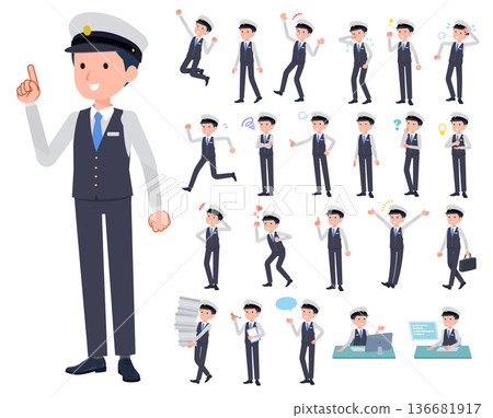 A set of male drivers expressing various emotions 136681917