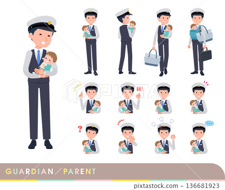 一群男司機保護和照顧嬰兒 一群男司機保護和照顧嬰兒 136681923