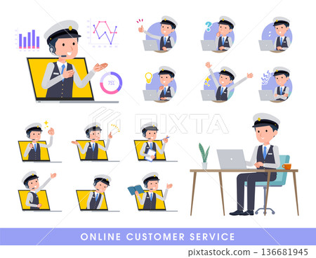 A set of male drivers serving customers online A set of male drivers serving customers online 136681945