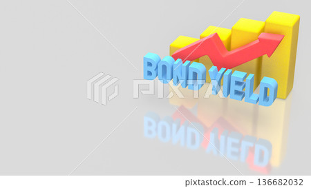 Rising Bond Yield Financial Growth Concept with Upward Arrow 3d render. Rising Bond Yield Financial Growth Concept with Upward Arrow 3d render. 136682032
