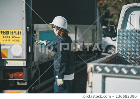 truck, female, lady 136682390