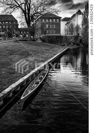 Old Town Canal in Black and White Old Town Canal in Black and White 136682429