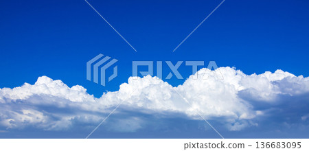 blue sky and white clouds 136683095