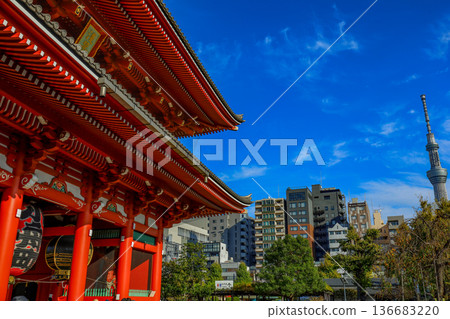 Sky Tree from Asakusa Temple 136683220